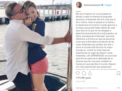 El posteo de Desirée Ortíz