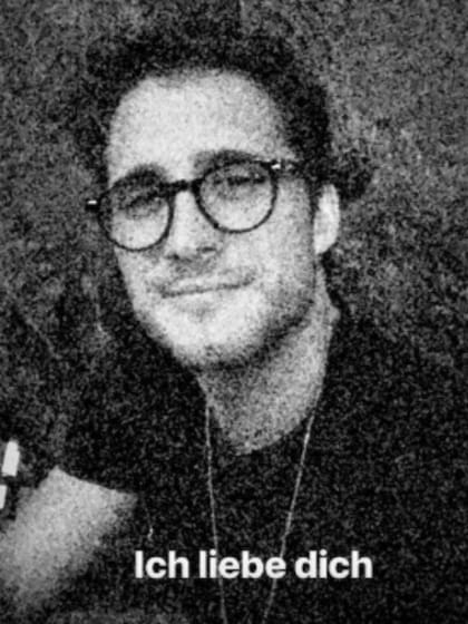 El posteo de Diego Boneta, en el que escribió Te amo en alemán