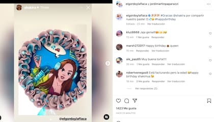 El posteo de El Gordo y la Flaca con el que le agradecieron por publicar una foto del pastel