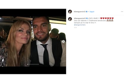 El posteo de Eliana Guercio junto a Sergio "Chiquito" Romero por San Valentín