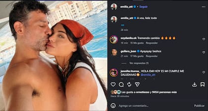 El posteo de Emilia Attias junto a Guillermo Freire