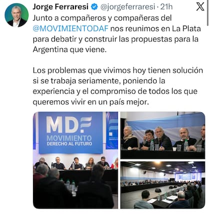 El posteo de Ferraresi en el último acto de Kicillof