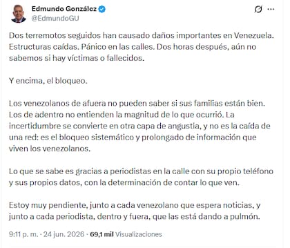 El posteo de González Urrutia