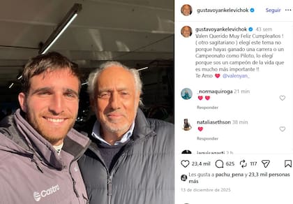 El posteo de Gustavo Yankelevich para su nieto Valentín