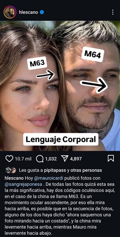 El posteo de Hugo Lescano sobre Mauro Icardi y la China Suárez