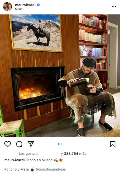 El posteo de Icardi con su look de gaucho
