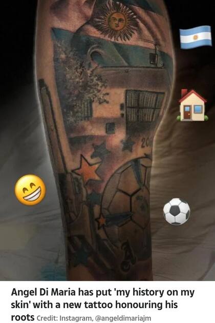 El posteo de Instagram de 2018 en el que Fideo presentó un dibujo que lo identifica: "Mi historia en mi piel", publicó.