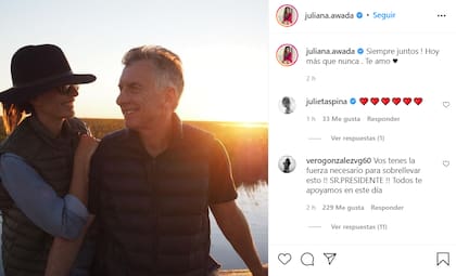 El posteo de Juliana Awada en apoyo de Mauricio Macri antes de su declaración indagatoria