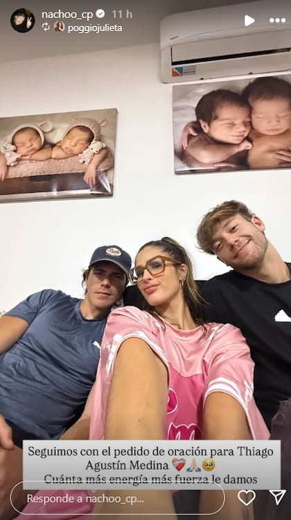 El posteo de Julieta Poggio, Nacho Castañares y Marcos Ginocchio