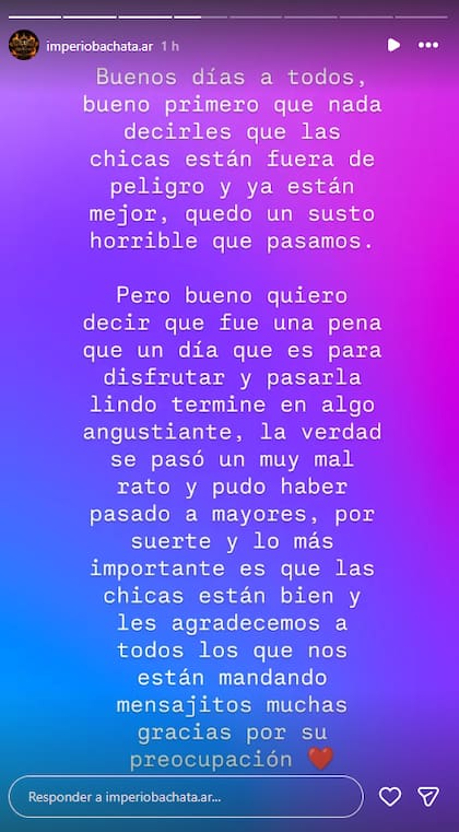 El posteo de la academia de danza
