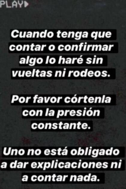 El posteo de la China Suárez en sus Stories de Instagram