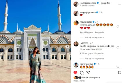 El posteo de la China Suárez sobre su paso por una mezquita y el mensaje que le dejó Mauro Icardi