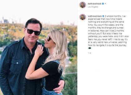 El posteo de la esposa de Bod Saget luego de dos meses de su muerte (Crédito: Instagram/@eattravelrock)