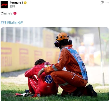 El posteo de la Fórmula 1 sobre el mal momento de Leclerc