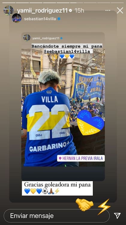 El posteo de la futbolista Yamila Rodríguez, de Boca, que generó inmediata reacción en redes sociales.