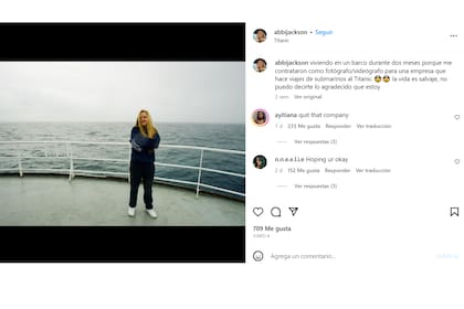 El posteo de la joven que grabó el último video del submarino