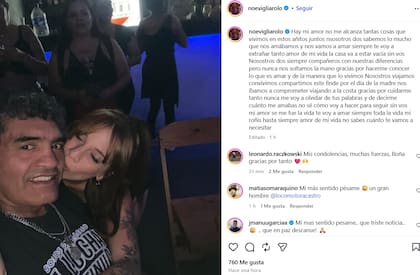 El posteo de la novia del "Roña" Castro