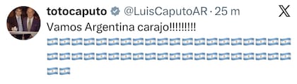 El posteo de Luis Caputo
