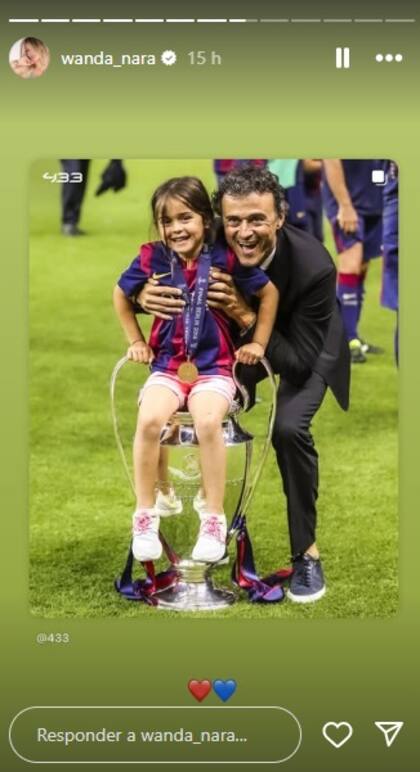 El posteo de Luis Enrique que compartió Wanda tras el triunfo del PSG