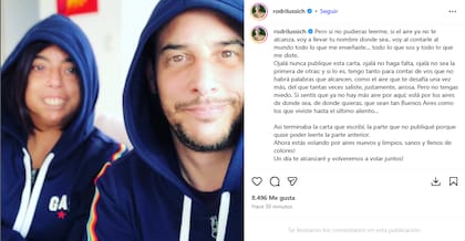 El posteo de Lussich tras la muerte de Mercedes Portillo