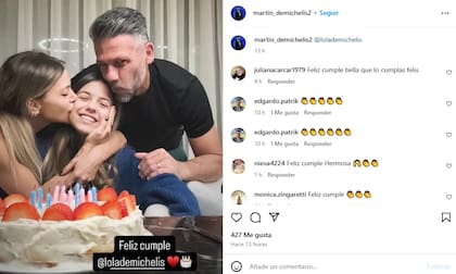 El posteo de Martín Demichelis sobre el cumpleaños de Lola