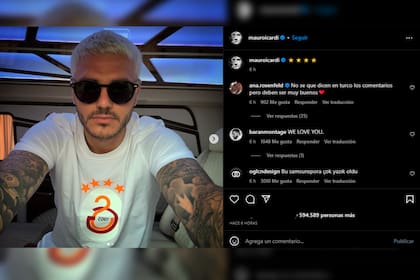 El posteo de Mauro Icardi luego de que L-Gante confirmara que tuvo un romance con Wanda Nara (Foto Instagram @mauroicardi)
