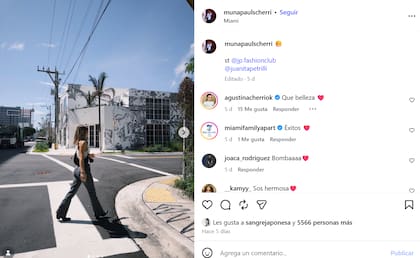 El posteo de Muna Pauls y la reacción de Agustina Cherri