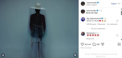 El posteo de Naomi Osaka en Instagram