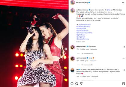 El posteo de Natalia en las redes para agradecerle a Lali por la invitación