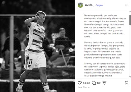 El posteo de Núñez en Instagram
