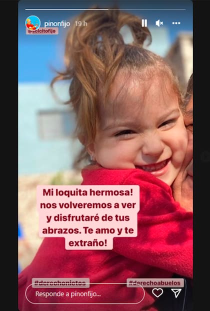 El posteo de Piñón Fijo dedicado a su nieta Luna