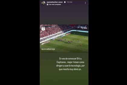 El posteo de Verón, criticando a la AFA y al VAR