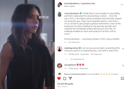 El posteo de Victoria Beckham en Instagram que ya acumula más de 200 mil "me gusta" (Foto: Captura @victoriabeckham/)