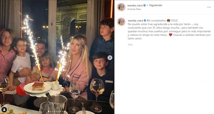 El posteo de Wanda por su cumpleaños número 35 (Foto: Instagram/@wanda_nara)