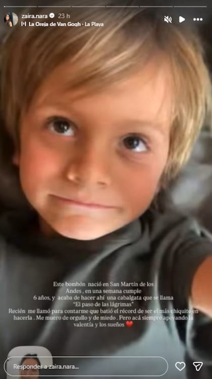 El posteo de Zaira Nara sobre su hijo, que emocionó a sus seguidores