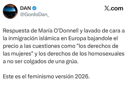 El posteo del 'Gordo' Dan