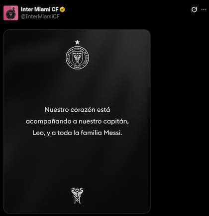 El posteo del Inter Miami