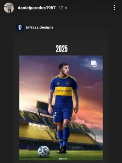 El posteo del papá de Paredes que entusiasma al Mundo Boca
