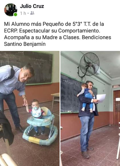 El posteo del profesor en sus redes sociales