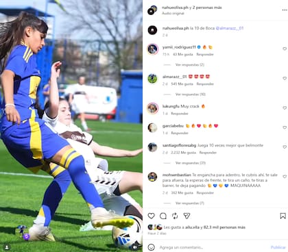 El posteo del video de Alma se viralizó y se llenó de comentarios y elogios