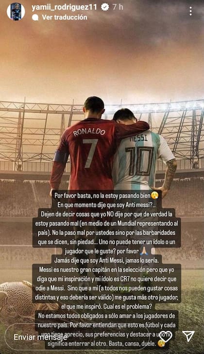 El posteo en el que Yamila Rodríguez se defiende