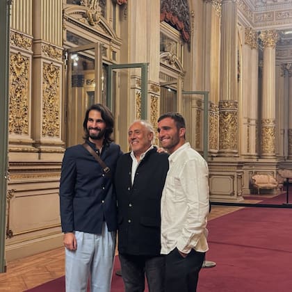 El posteo en Instagram incluyó una postal con Franco Yan, su hermano y Gustavo Yankelevich, su abuelo