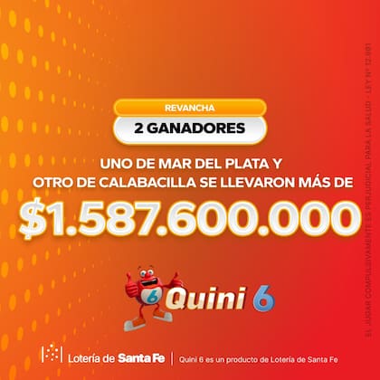 El posteo por los ganadores de este domingo en el Quini 6