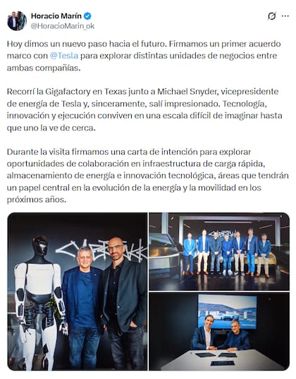 El posteo que compartió Horacio Marín