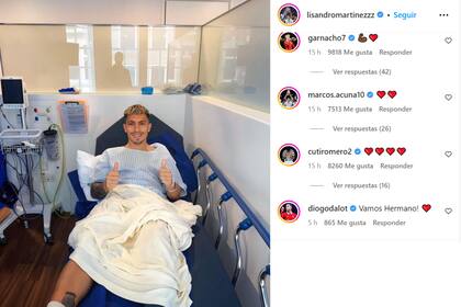 El posteo que compartió Lisandro Martínez y algunos de los comentarios que recibió