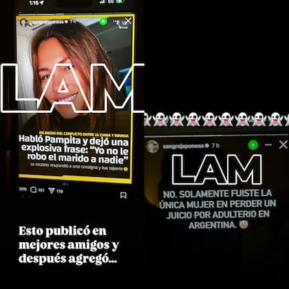 El posteo que habría hecho la China Suárez contra Pampita en sus mejores amigos de Instagram (Foto: Instagram)