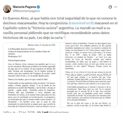El posteo que publicó Pagano