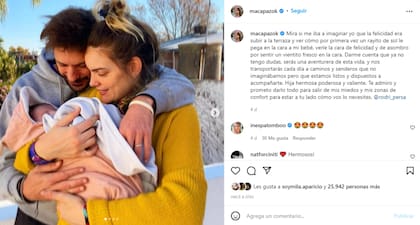El posteo que publicó Maca Paz por la primera salida al exterior de su hija Abril
