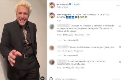 El posteo que realizó Alex Caniggia