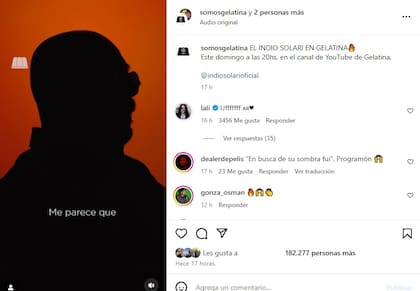 El posteo sobre el anuncio del encuentro entre Pedro Rosemblat y el Indio Solari